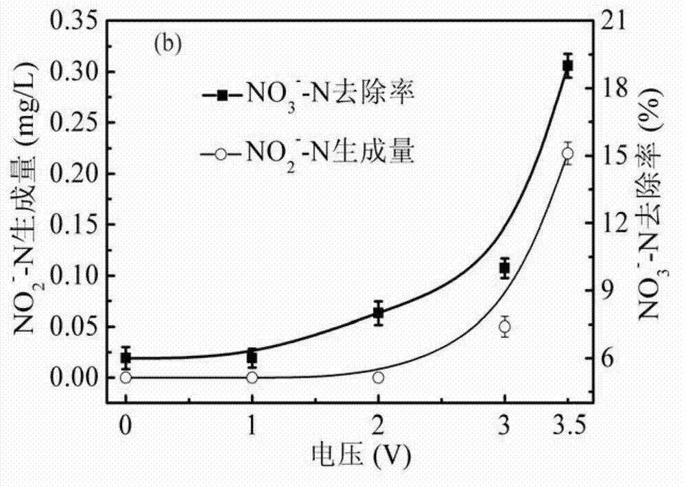 Device and method for detecting electron transfer in process of electrically promoted microorganism denitrification