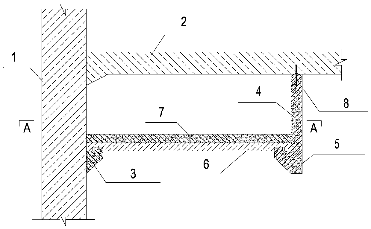 Underground station fabricated rail top air duct structure and construction method thereof