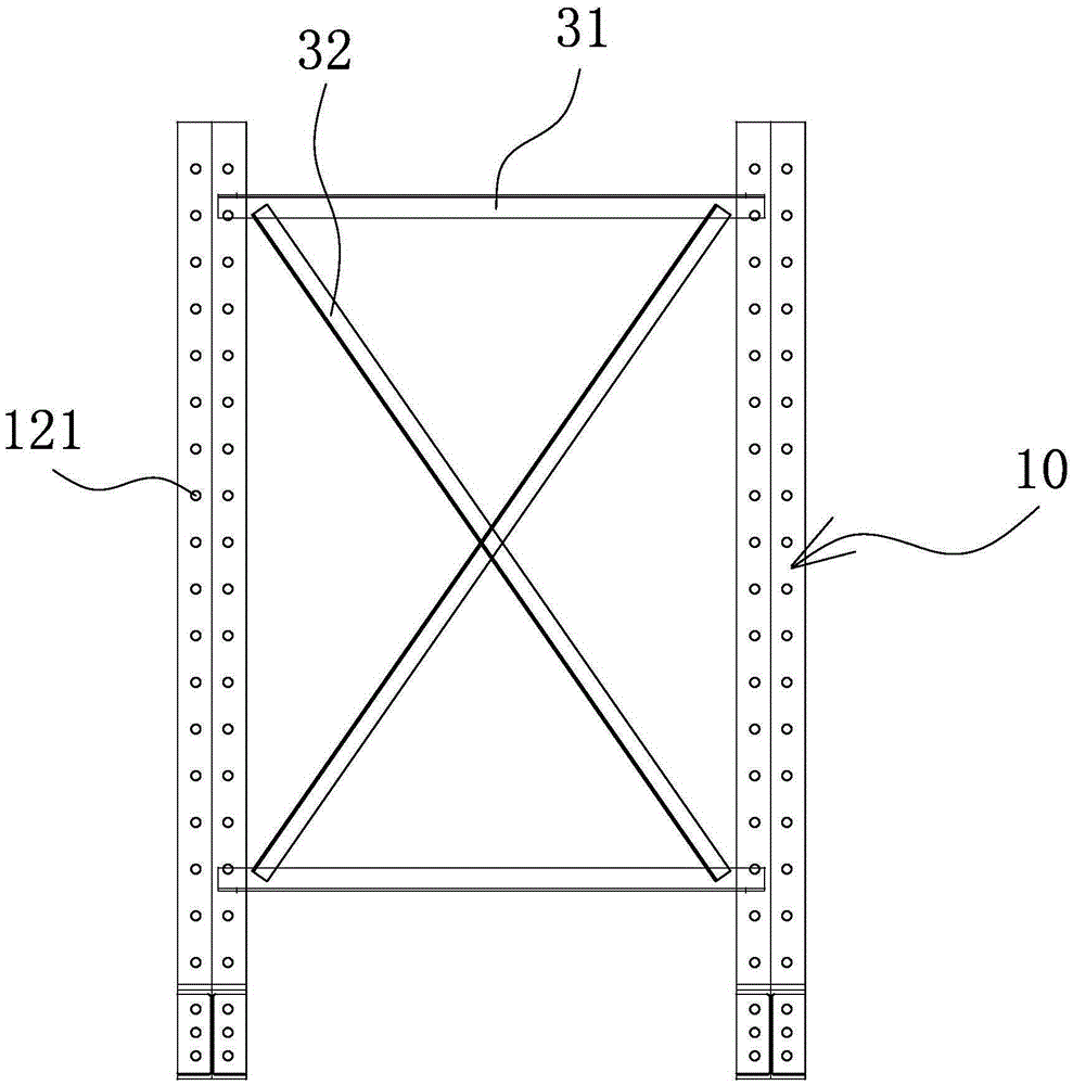 Single-face combined cantilever rack