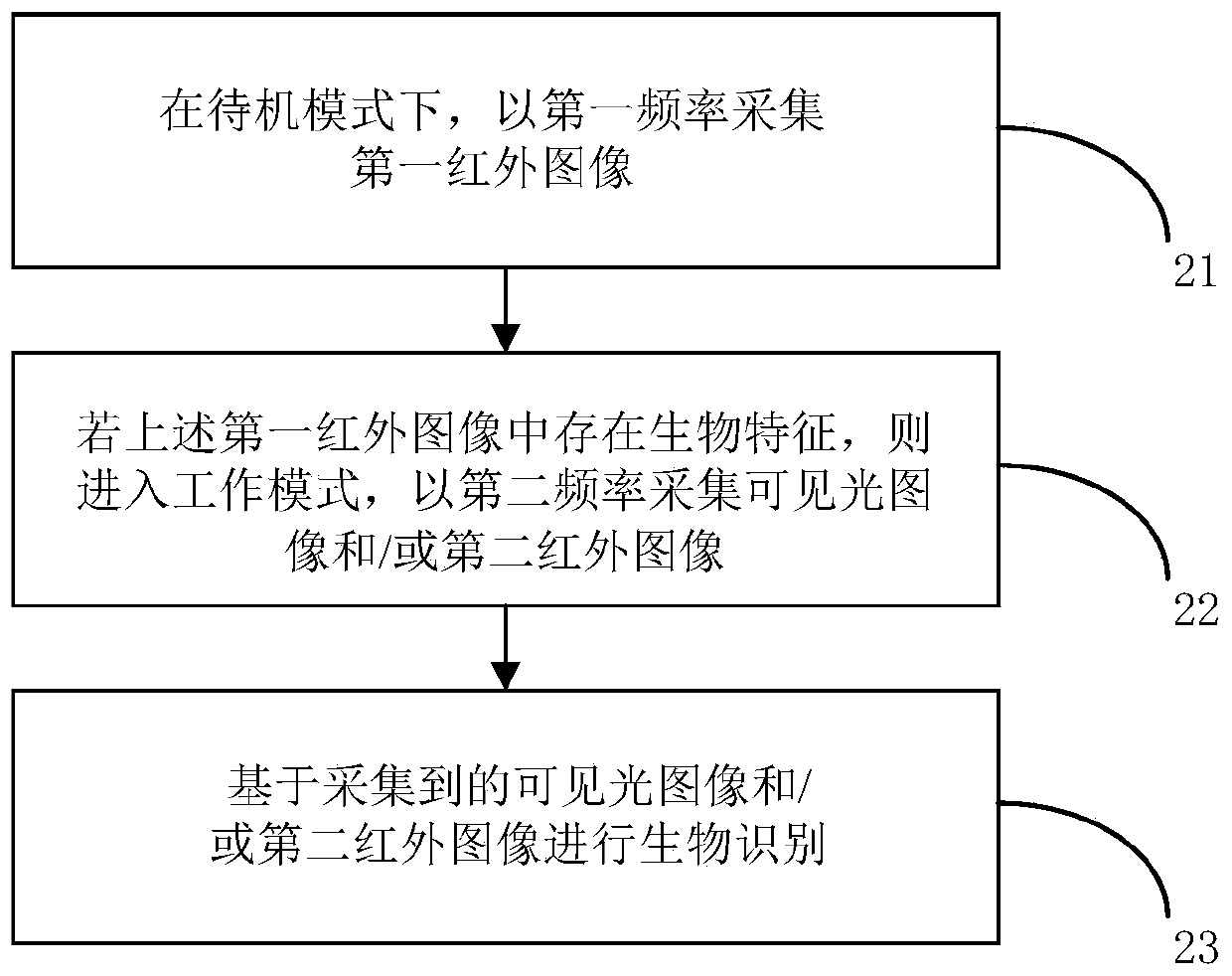 Non-contact biological recognition method and device