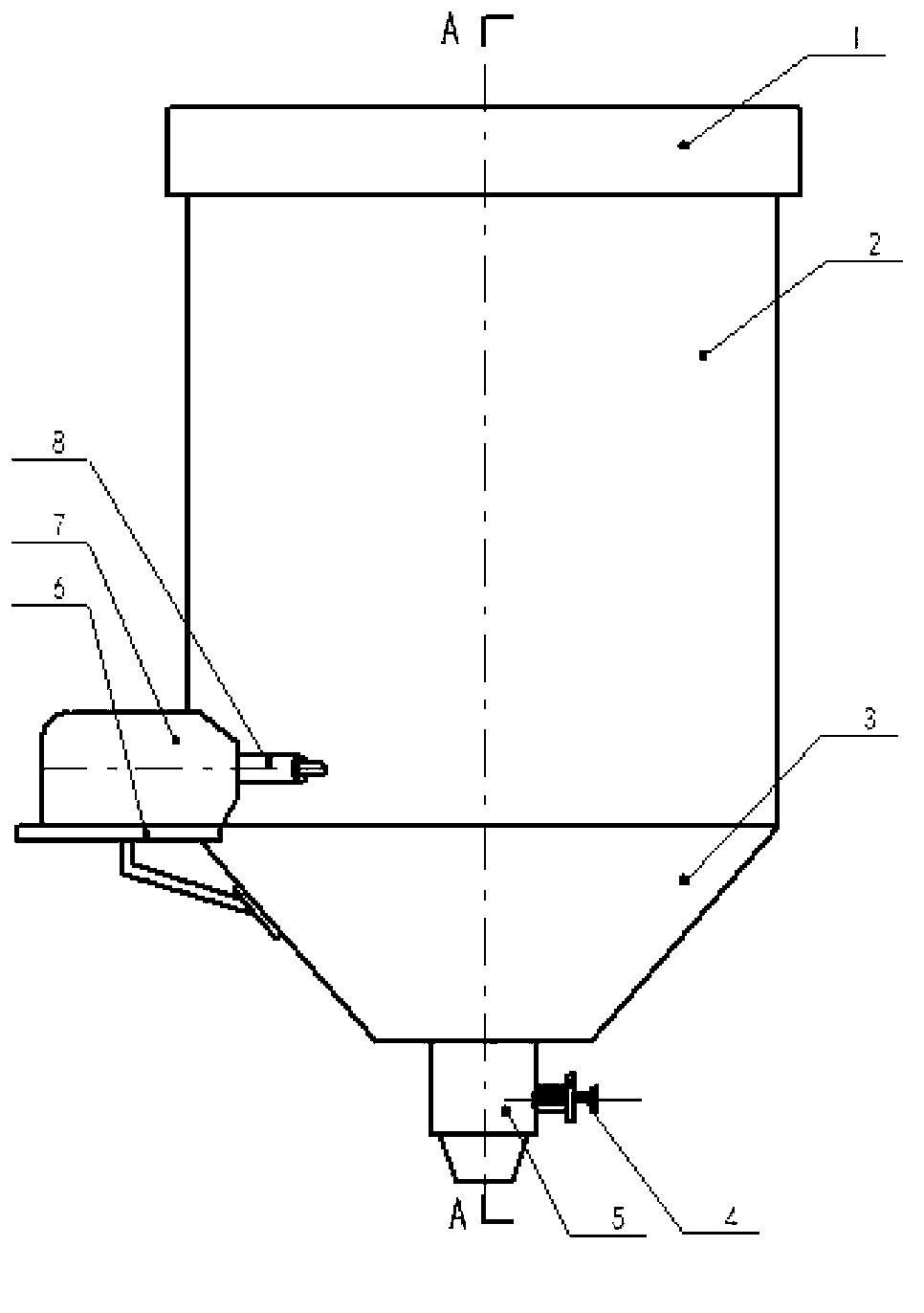 Ore sand storage tank capable of unloading quantitatively