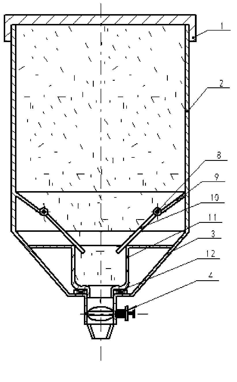 Ore sand storage tank capable of unloading quantitatively