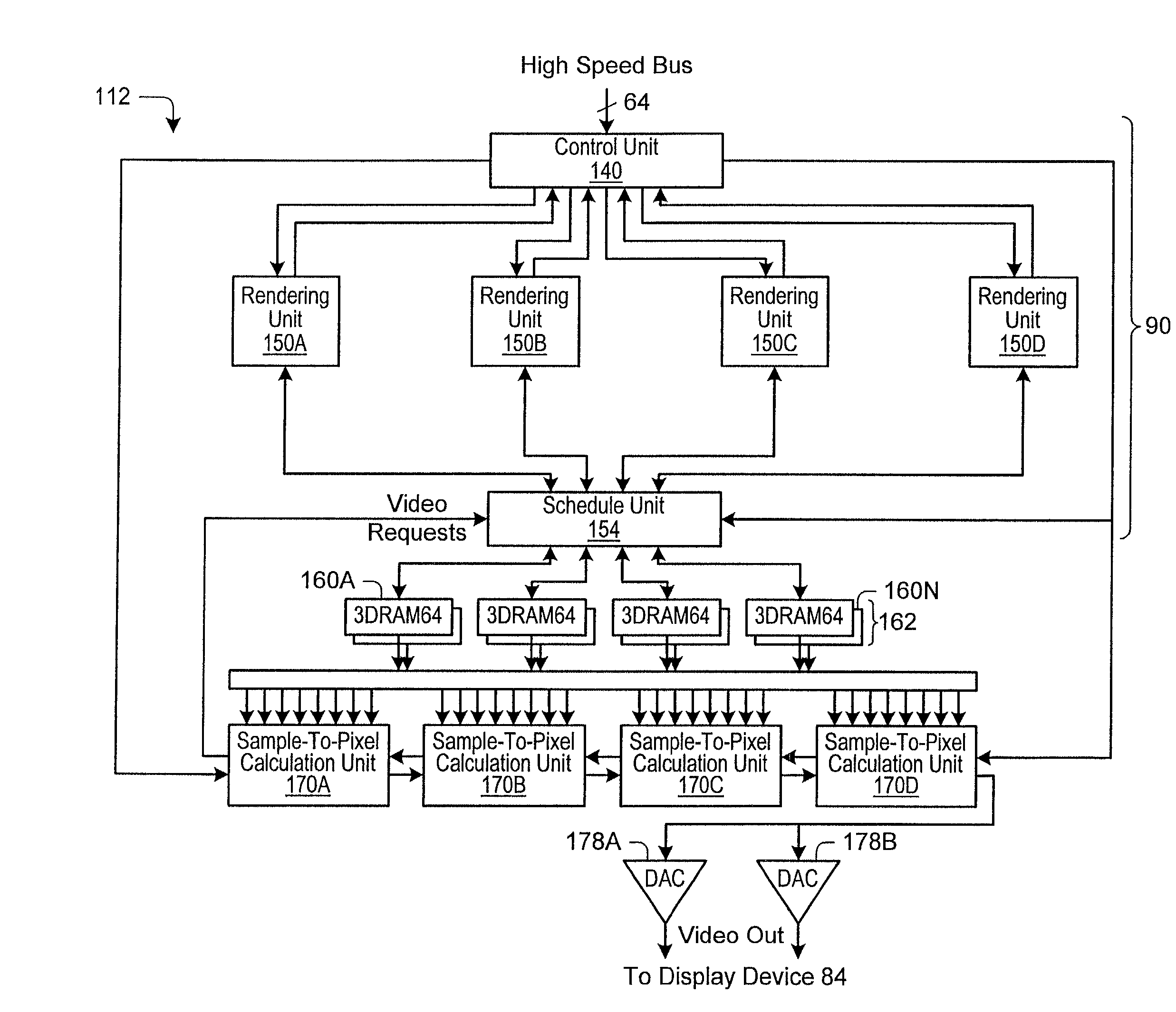 Graphics system configured to parallel-process graphics data using multiple pipelines