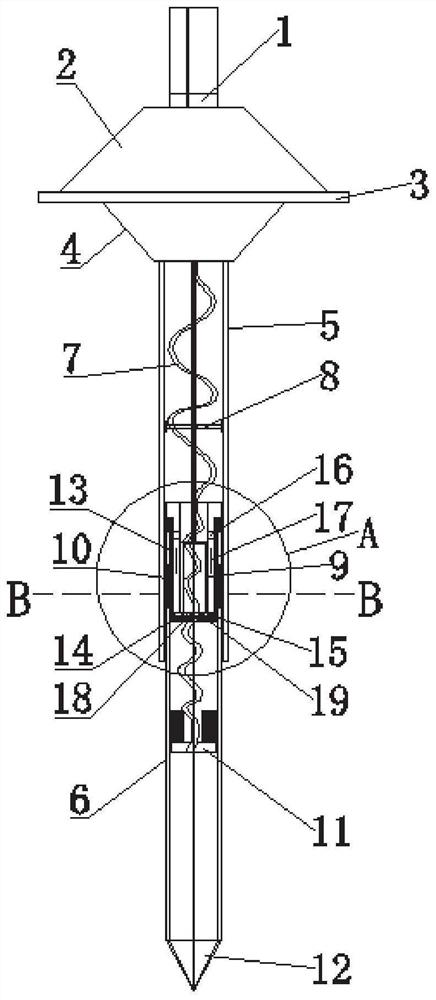 Telescopic anchor rod and construction method thereof