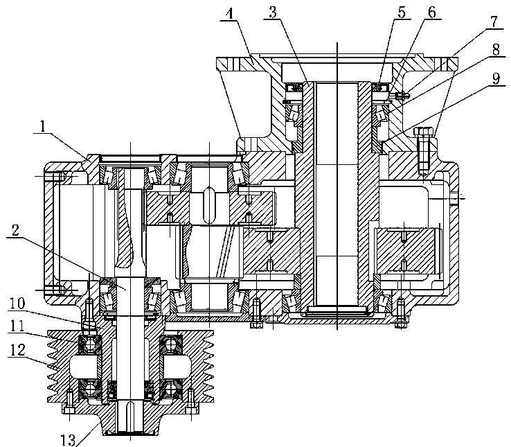 Direct feed type wiredrawing speed reducer