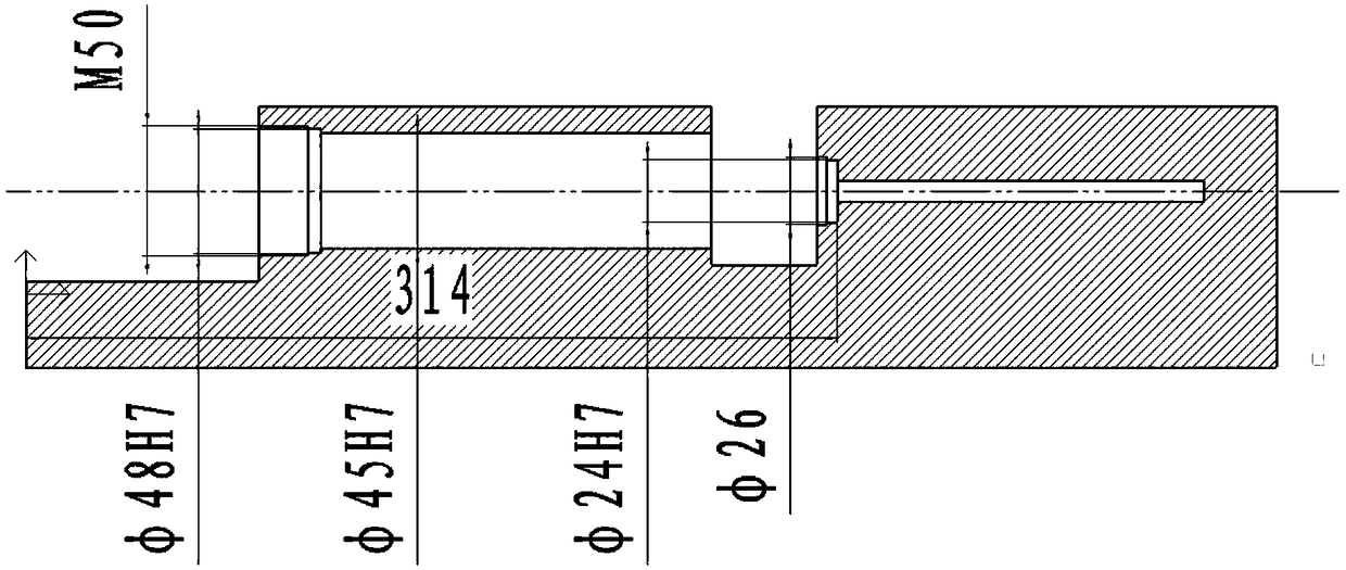 High-precision deep hole machining tool with inner wing type structure and machining method