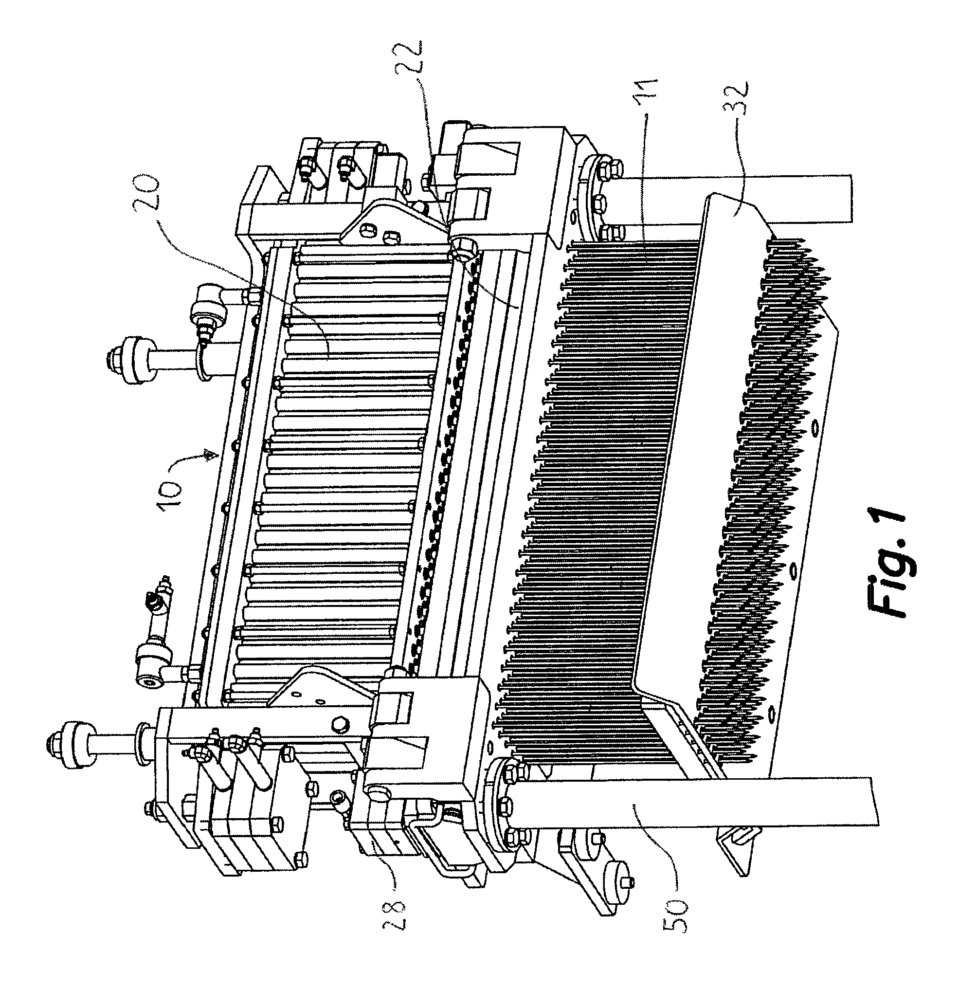Machine for injecting fluids into meat or fish products