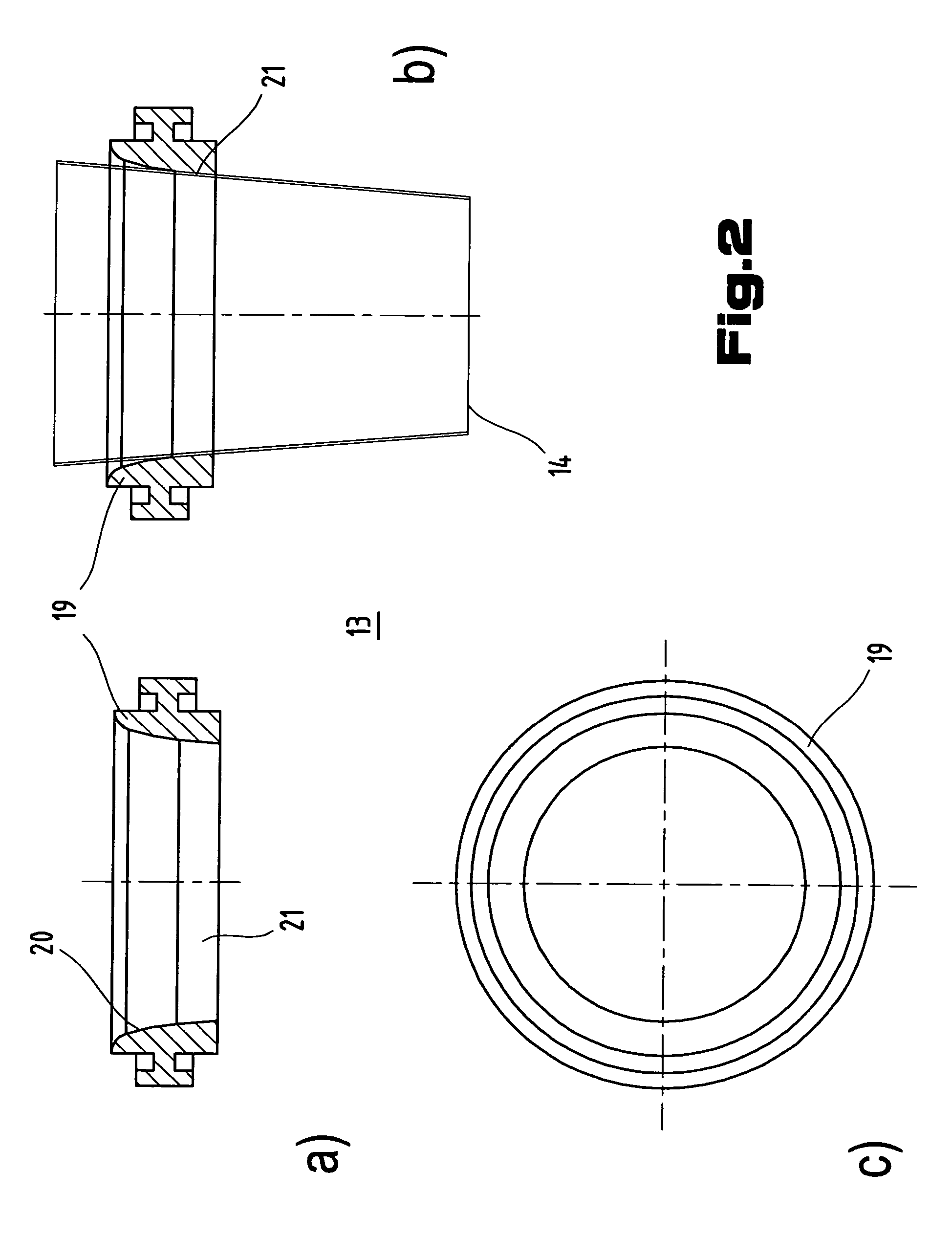 Method for producing a combined packing container and a device for carrying out said method