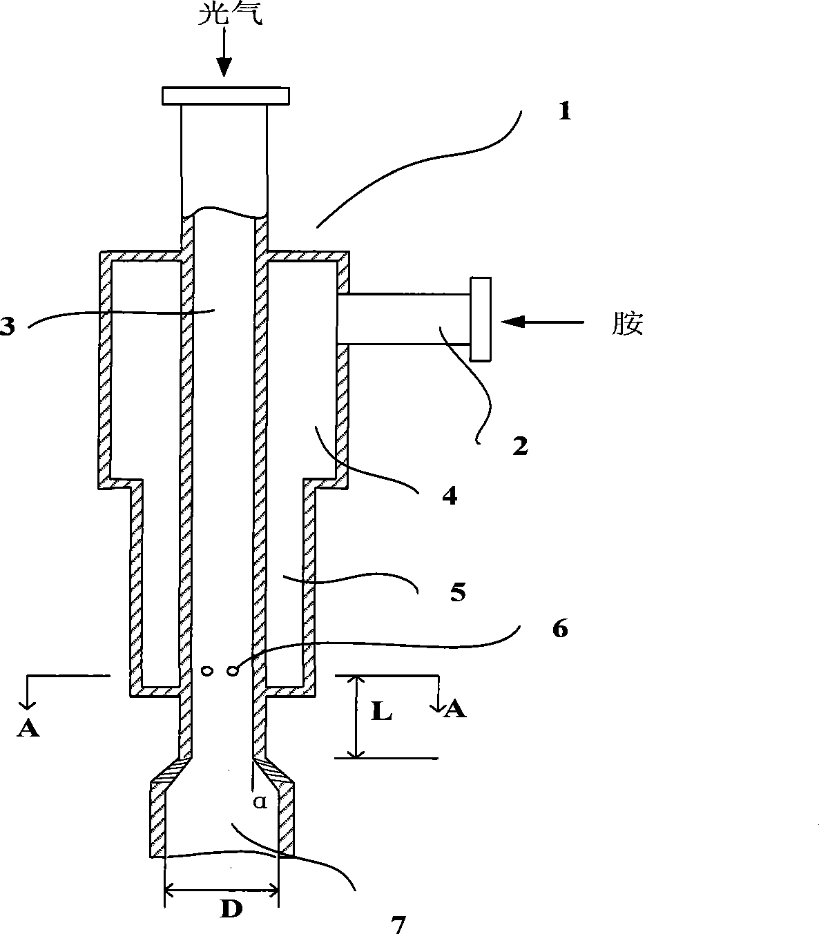 Draft tube type jet flow reactor and method for preparing isocyanate using the same