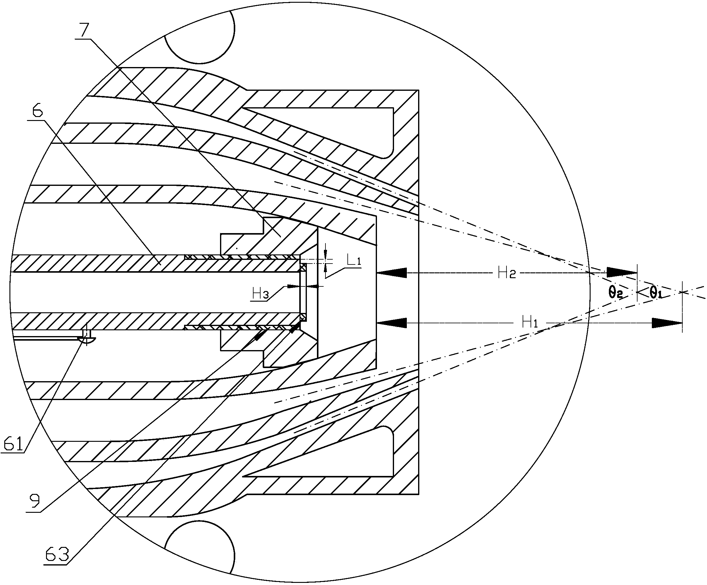 Combined type coal water slurry nozzle provided with ignition device