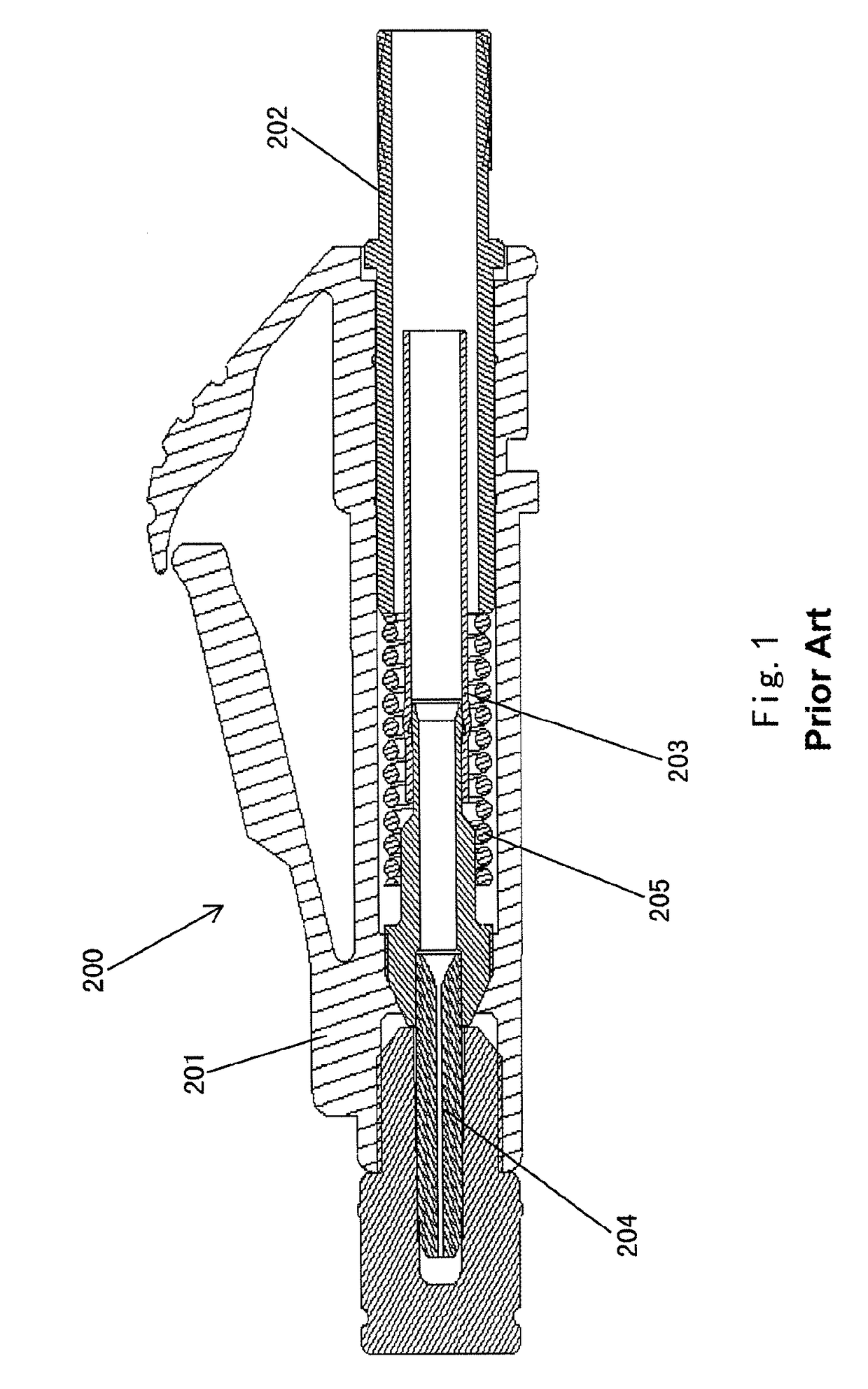Fiber optic connector having radio frequency identficiation tag and optical fiber connection device