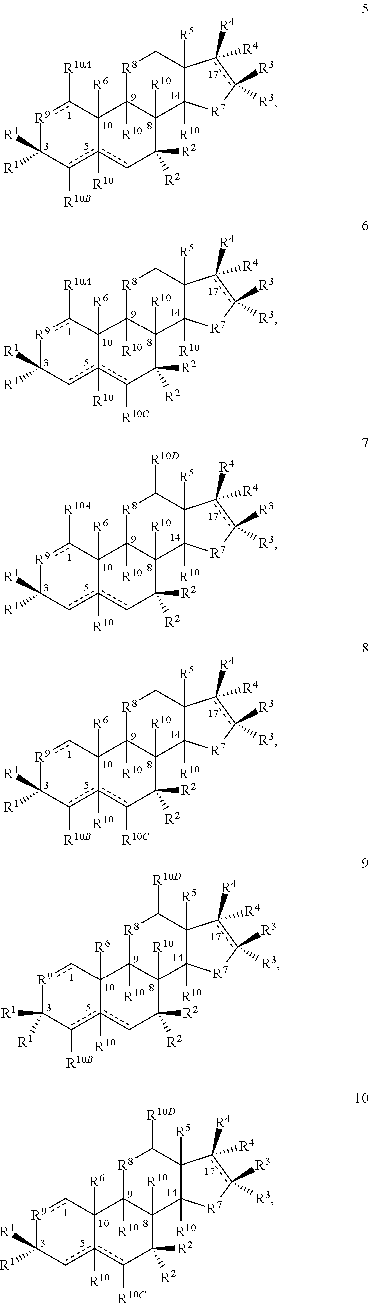 Steroids having 7-oxgen and 17-heteroaryl substitution