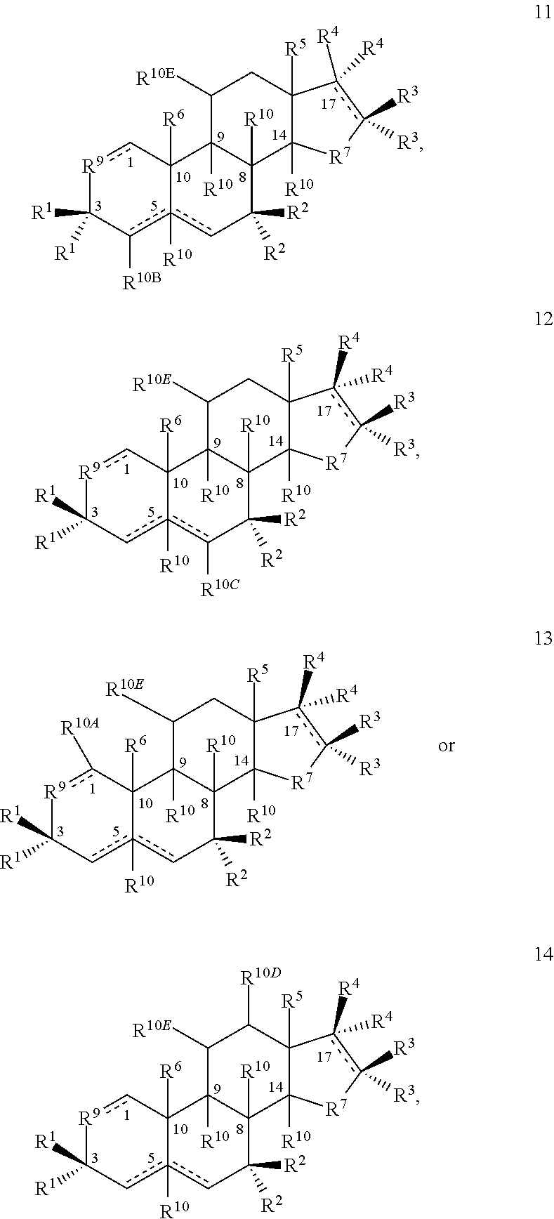 Steroids having 7-oxgen and 17-heteroaryl substitution