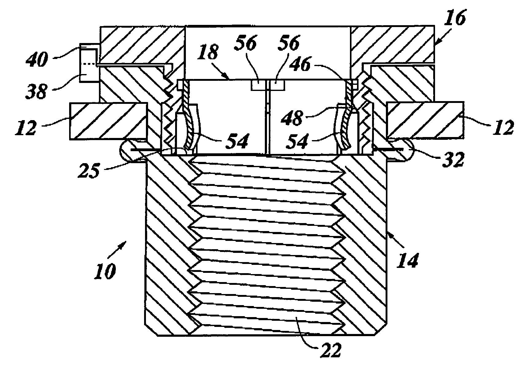 Device for connecting component parts, comprising a blind rivet fastener