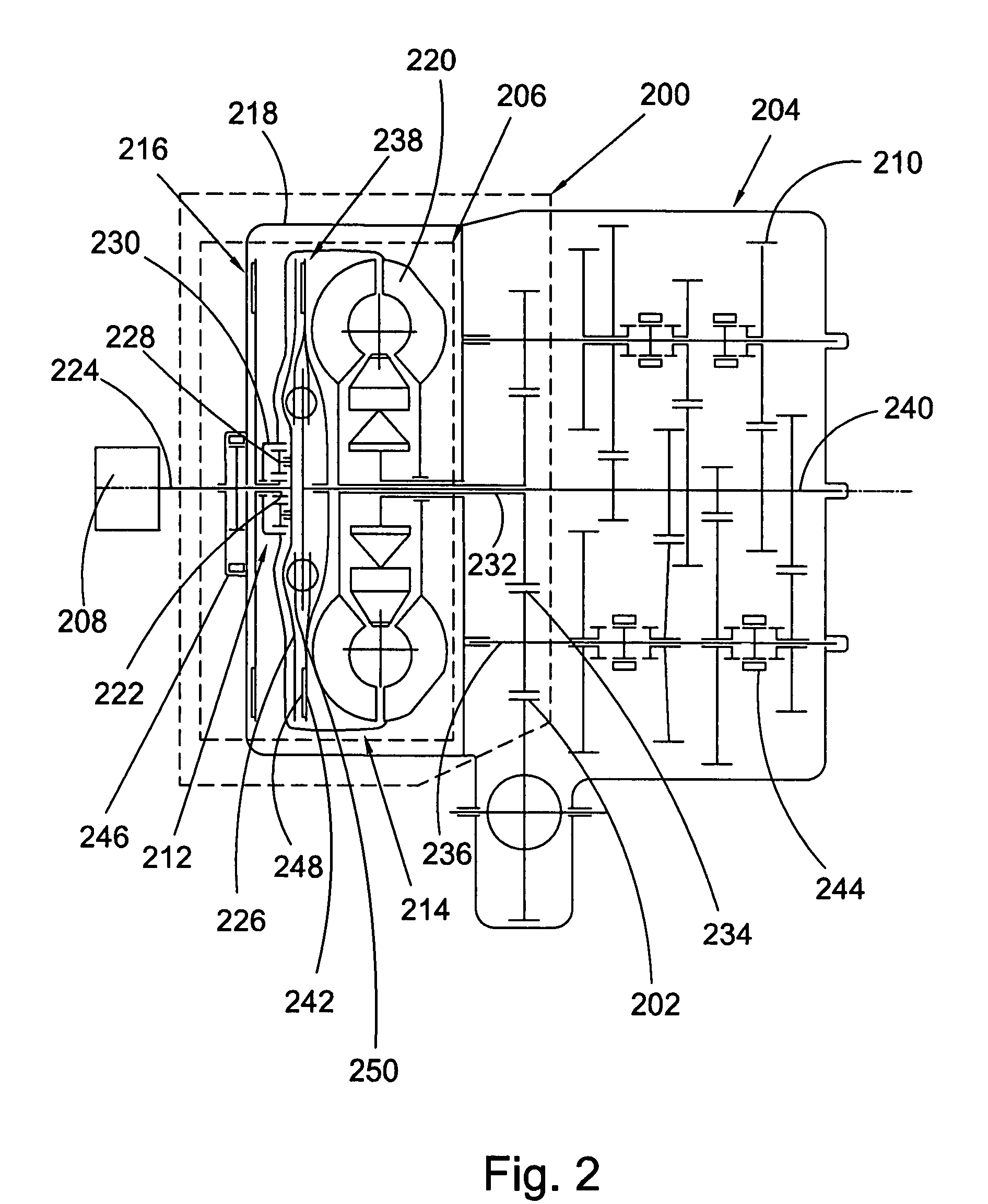 Torque-filling power transfer assembly for a manual transmission