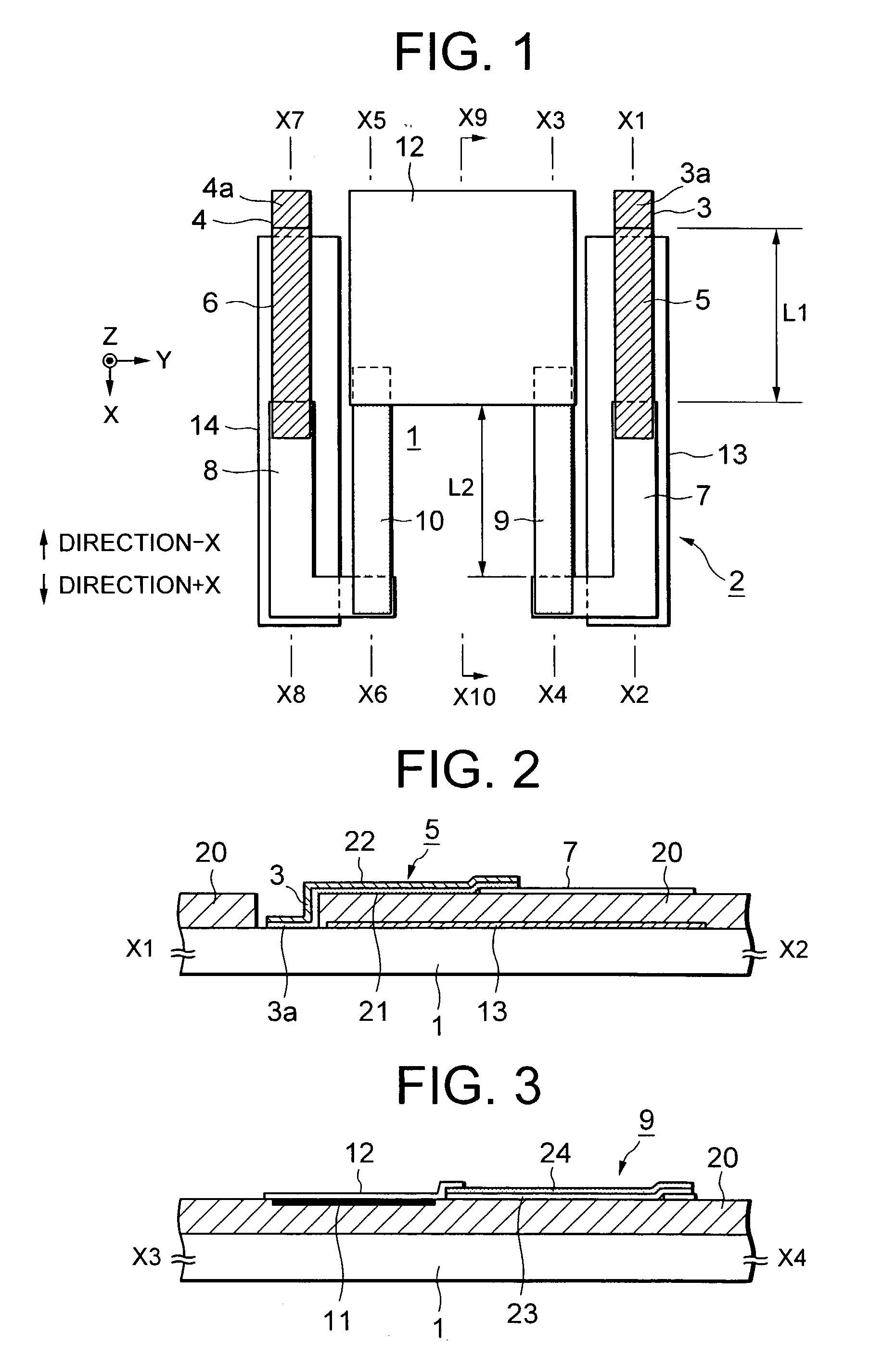 Thermal displacement element and radiation detector using the element