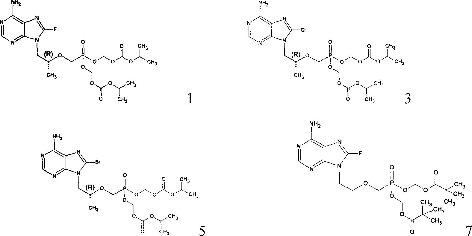 Nucleotide compound in halogenating adenine class, synthetic method, medical appliction