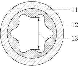 Device and method for measuring small diameter of Monod drilling tool/pump stator liner inner chamber