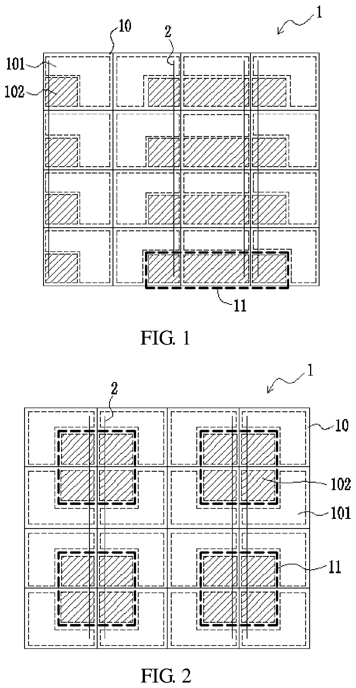 Display panel with separated pixel circuit regions