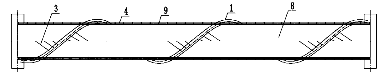 A composite bridge structure system with single helical arch and suspension cables