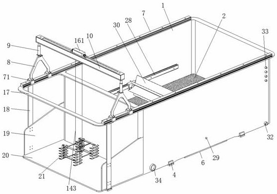 Aluminum profile electroplating device convenient for split-flow treatment of waste residues and waste liquid