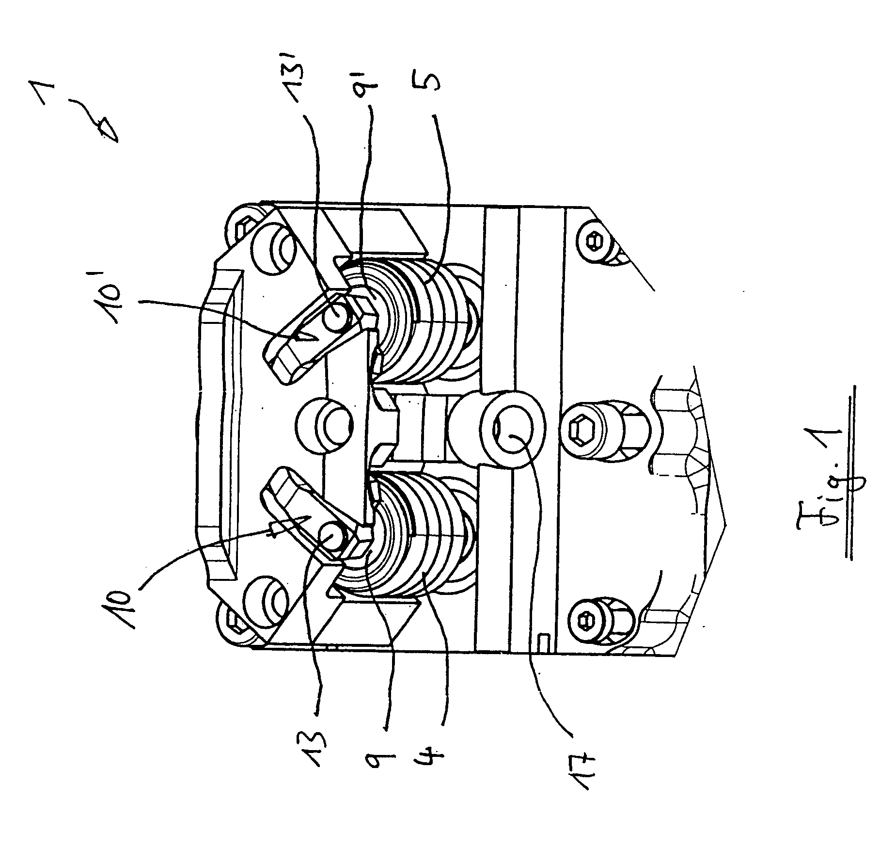 Electromagnetic valve operating device with adjustable neutral position