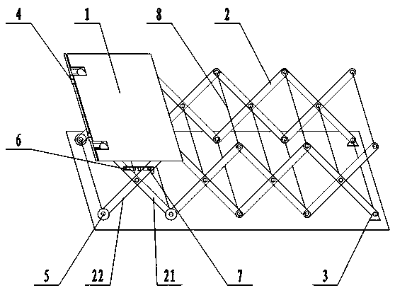 Foldable movable cable car passenger platform