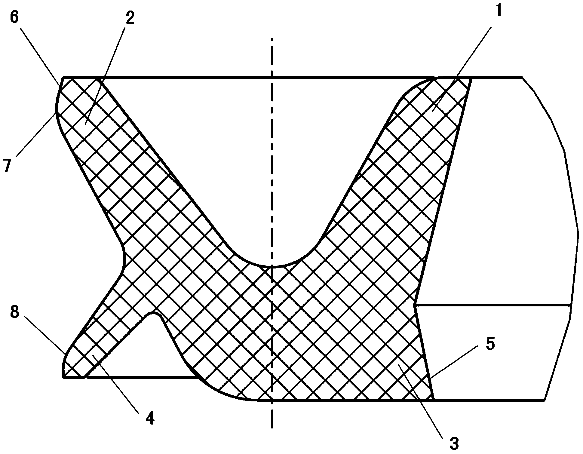 Pneumatic seal ring with irregularly-shaped cross section