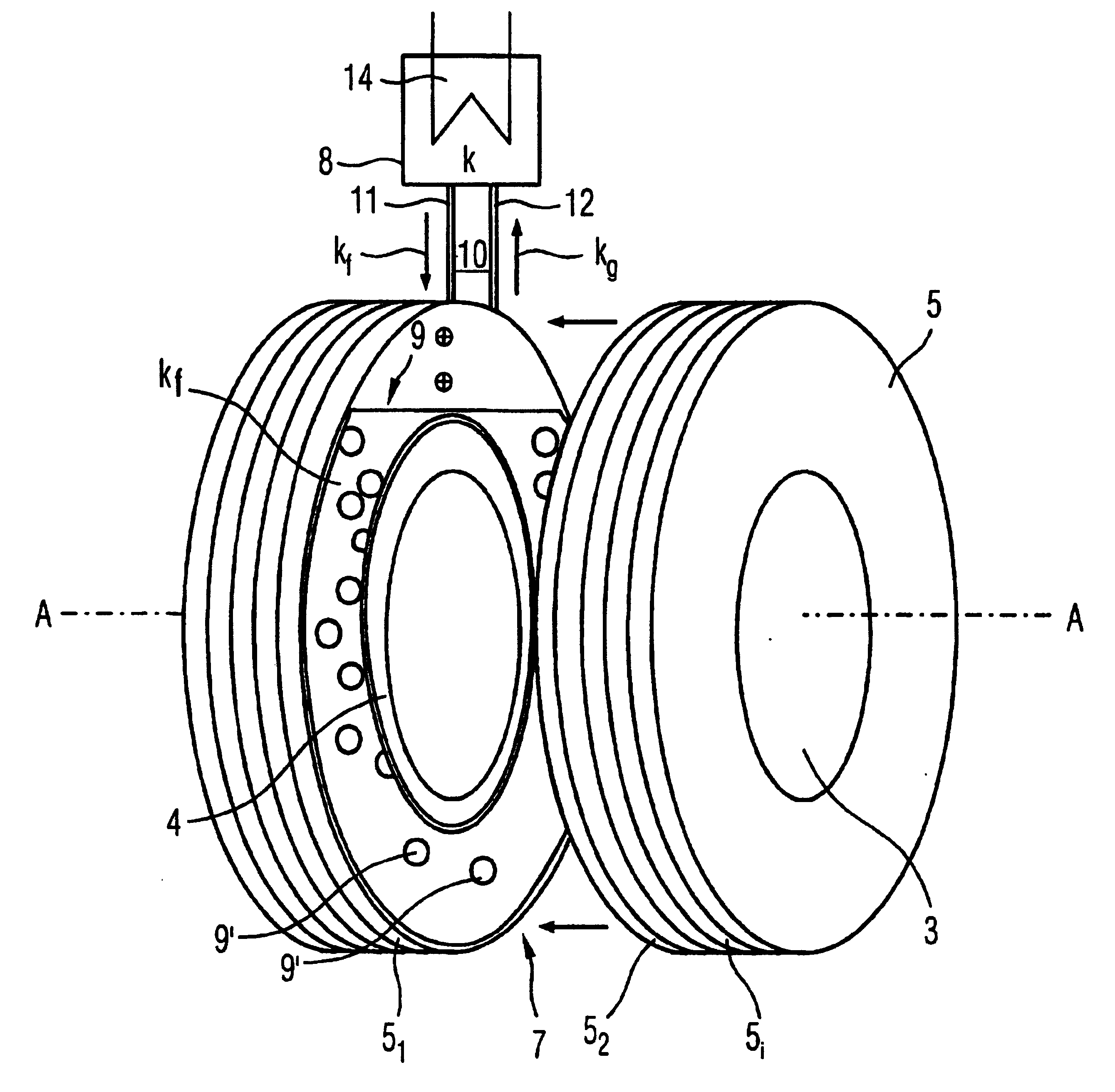 Electric motor comprising a stator cooling unit