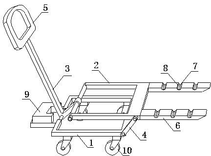 Carrying trolley for large-size oil cylinder