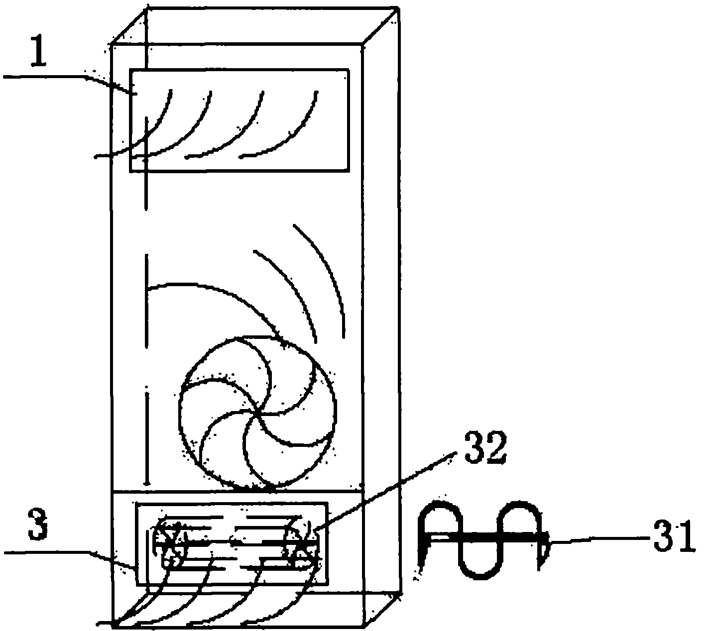 Air conditioner with air outlet at lower part and defrosting and dehumidifying method for same