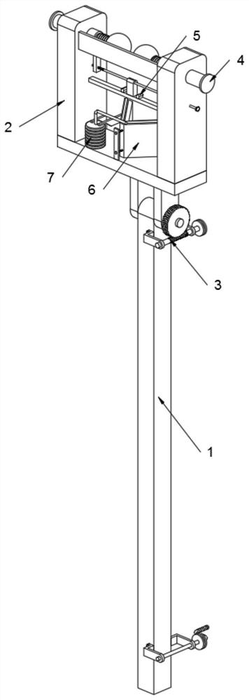 A retractable detection arm device for bridge detection