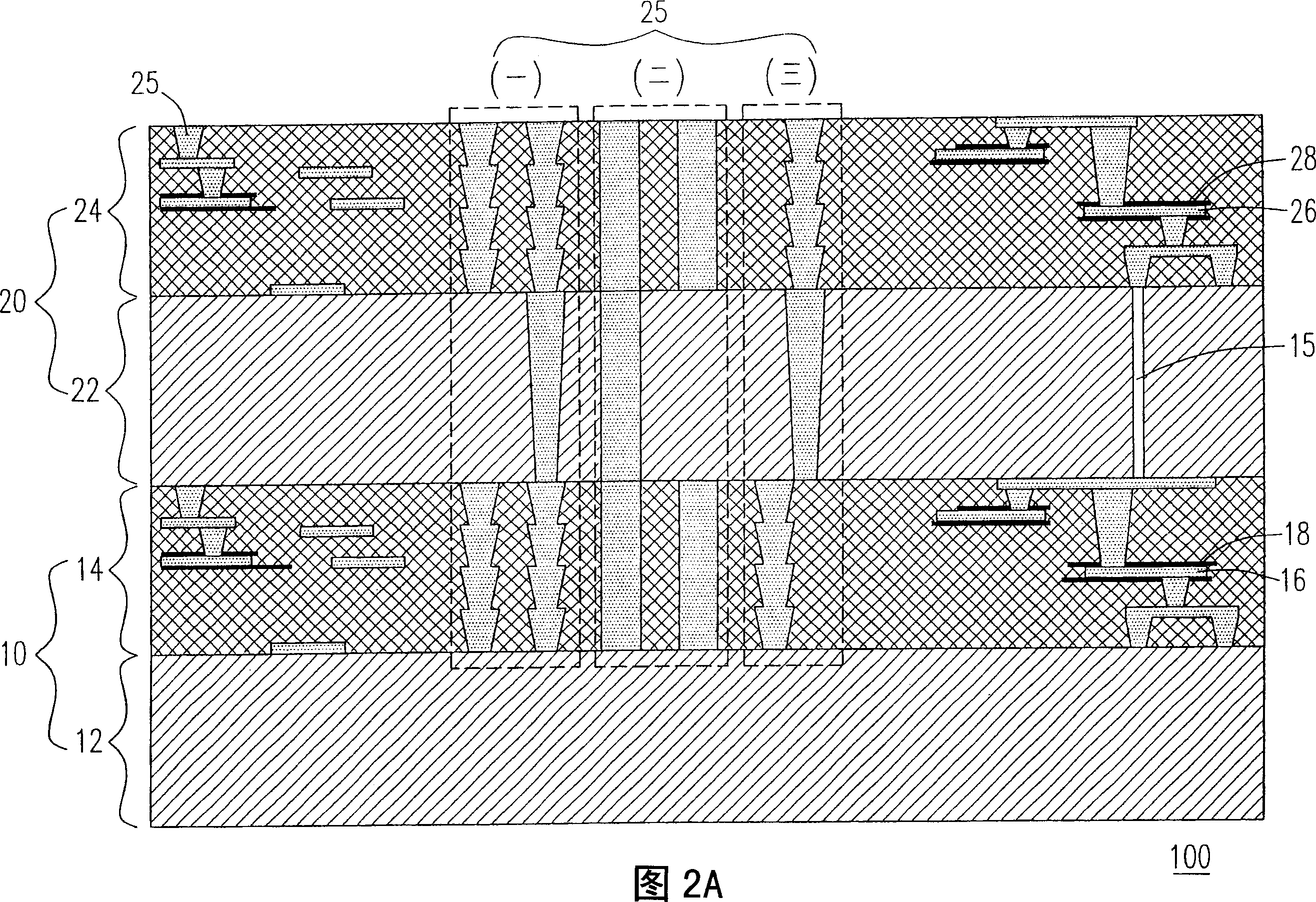 A three-dimensional wafer stacking structure with post-and-beam construction and method to stack three-dimensional wafer