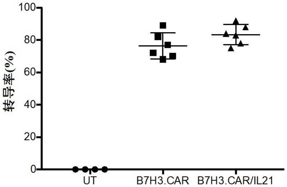 A fully human chimeric antigen receptor targeting b7h3 co-expressing IL-21, inkt cells and its use