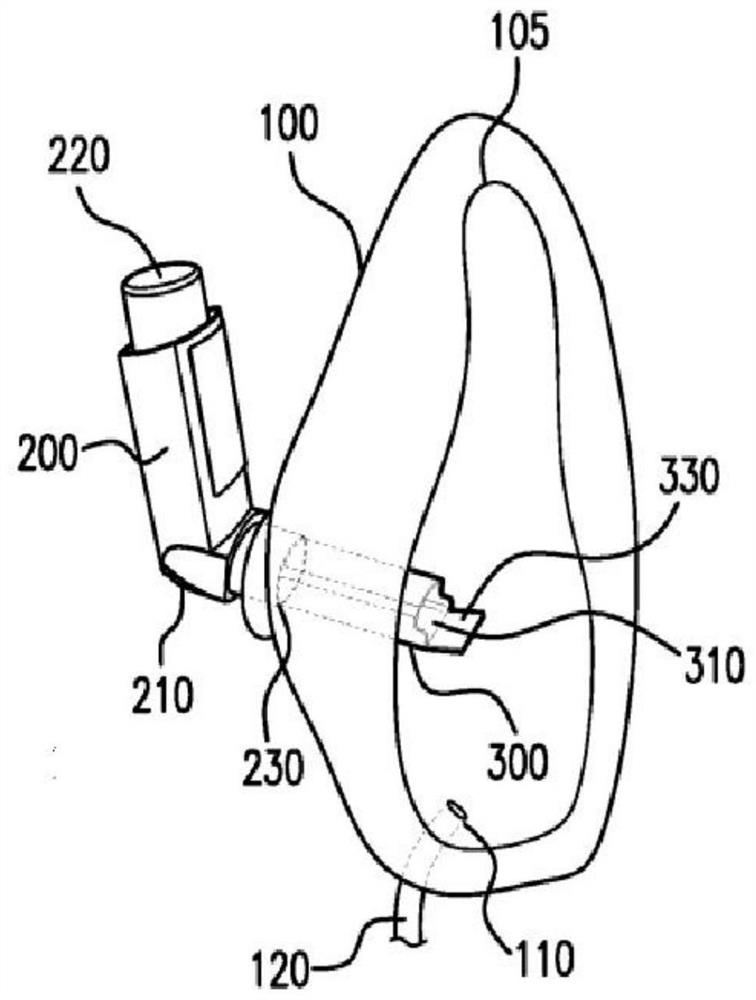 Apparatus for simultaneously administering oxygen, and metered dose inhaler medication by inhalation