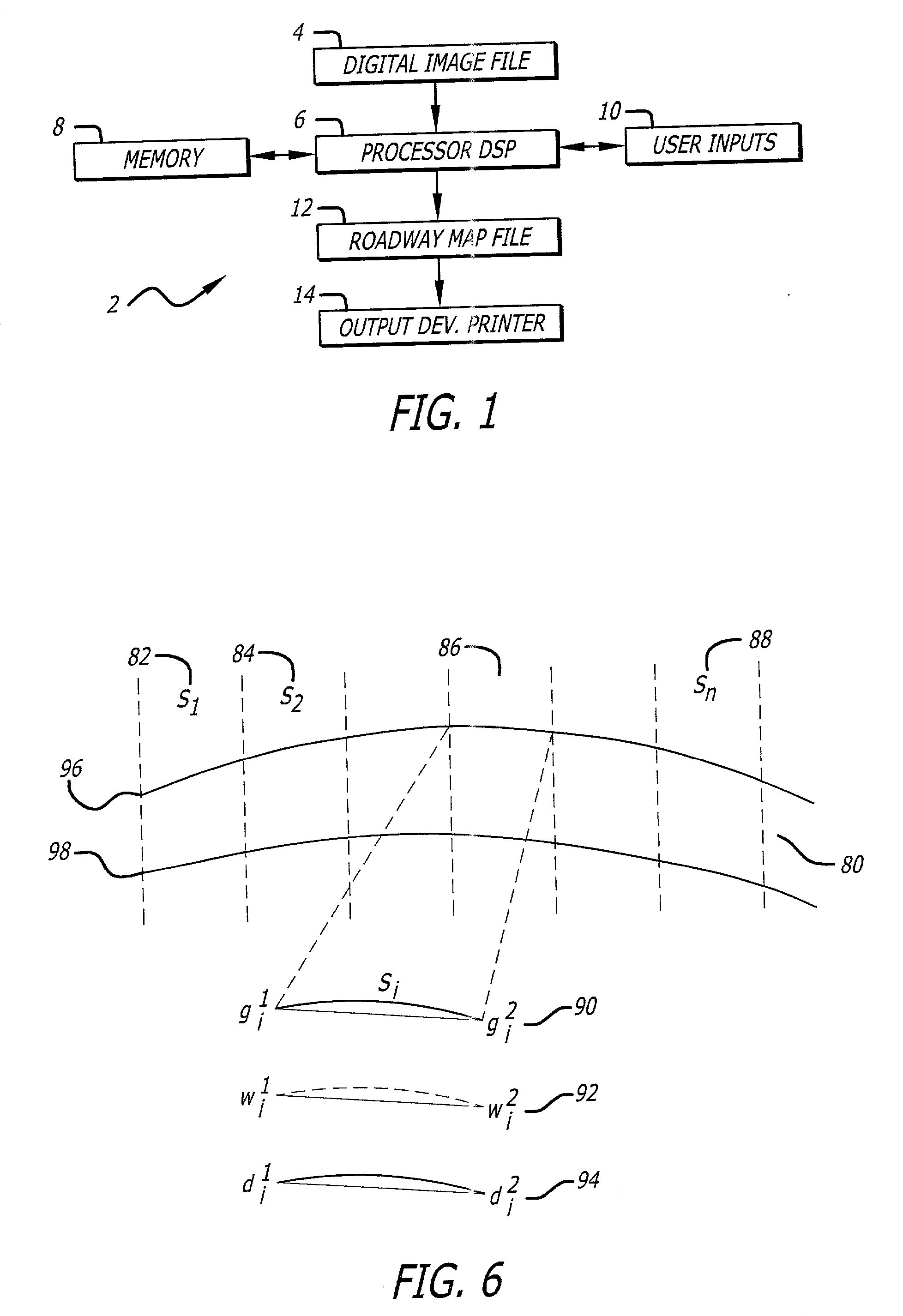 Digital image edge detection and road network tracking method and system