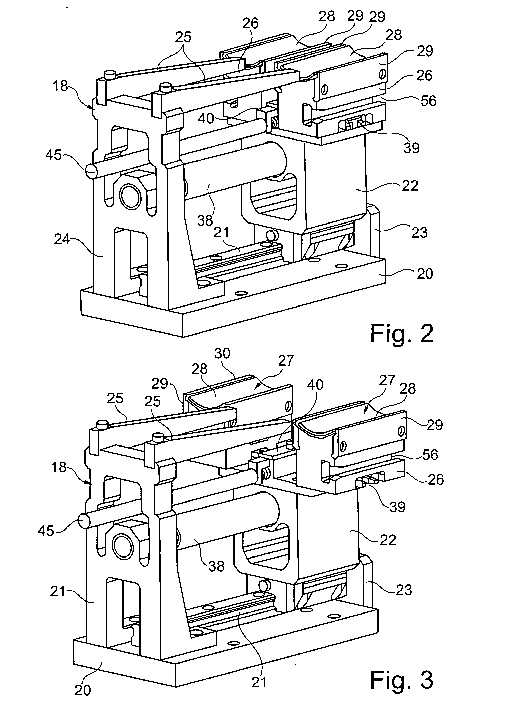 Method and device for feeding and attaching corrective elements for unbalance correction, in particular in a balancing machine