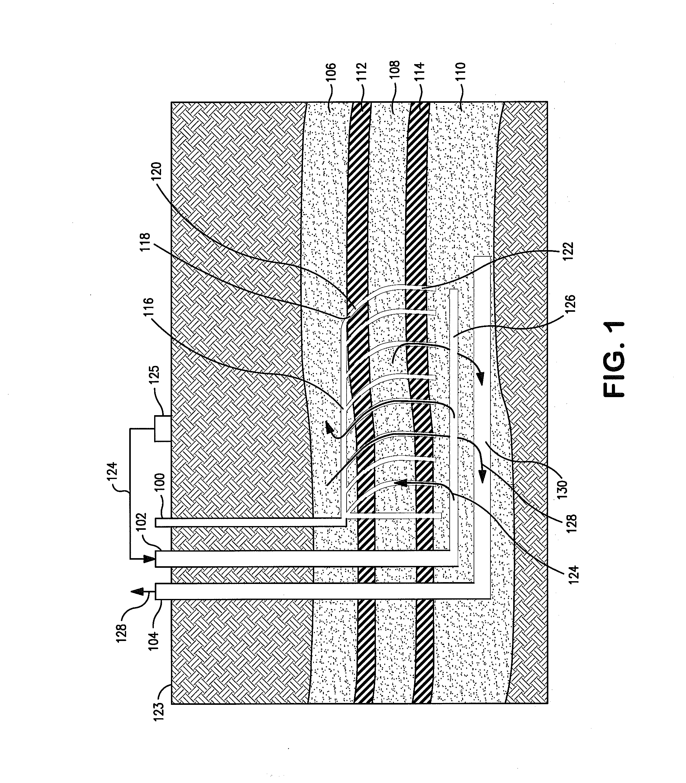 Draining a reservoir with an interbedded layer