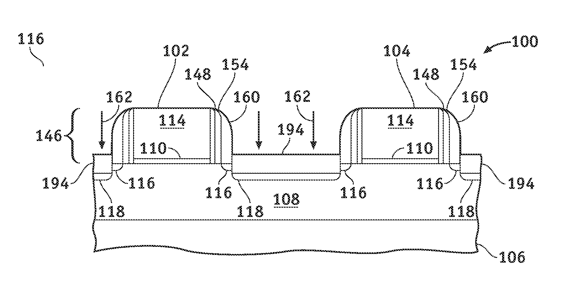 Mos structures that exhibit lower contact resistance and methods for fabricating the same