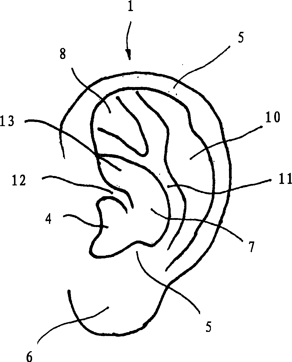 Device for transcutaneous application of a stimulus or for transcutaneous recording of a parameter