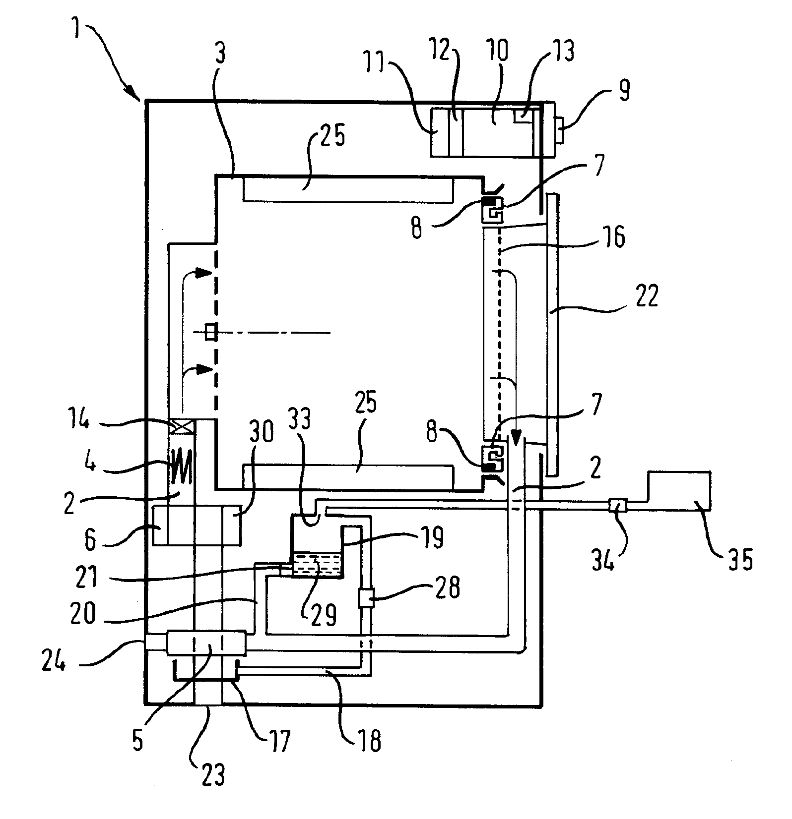 Condensation dryer and method for the operation thereof