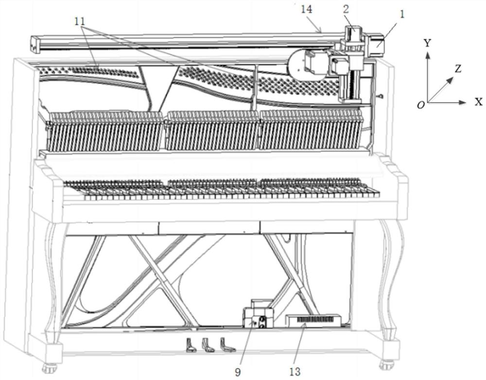Full-automatic tuning piano and tuning device and tuning method thereof