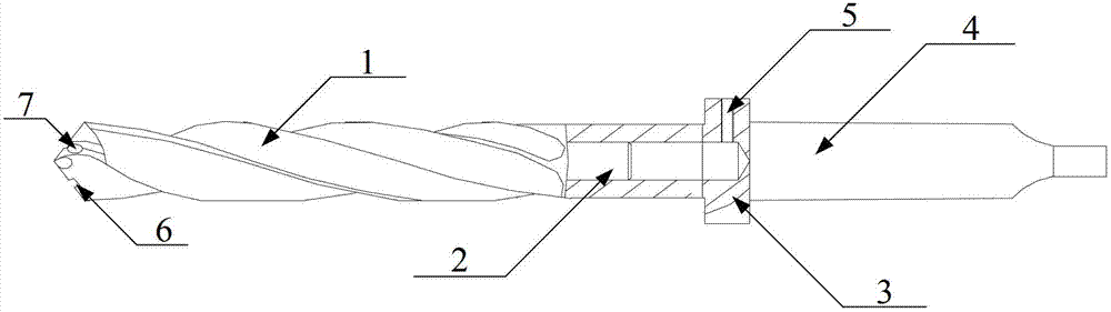 Longhole double-spiral inner-cooling drill bit