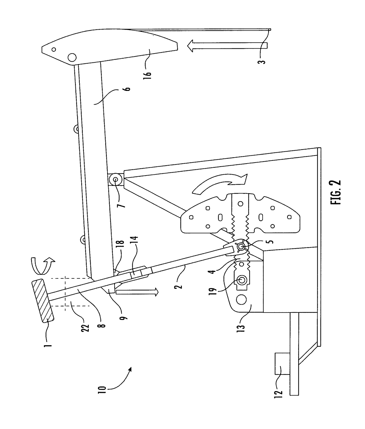 Articulated reciprocating counterweight