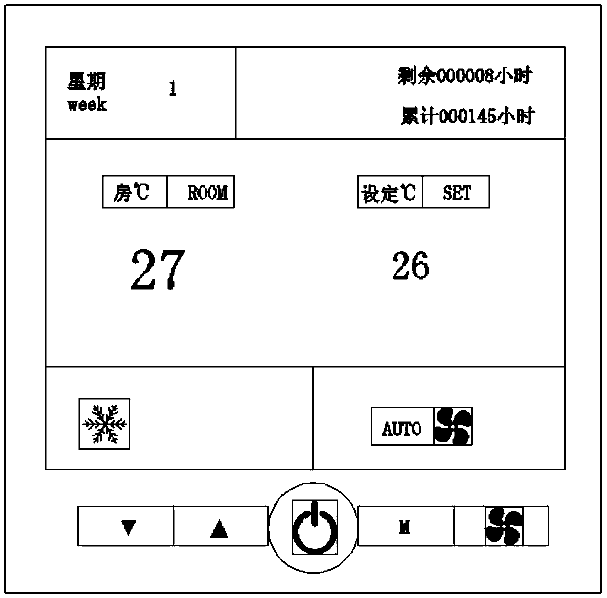 Central air conditioner temperature controller cost control method and system based on LORA communication