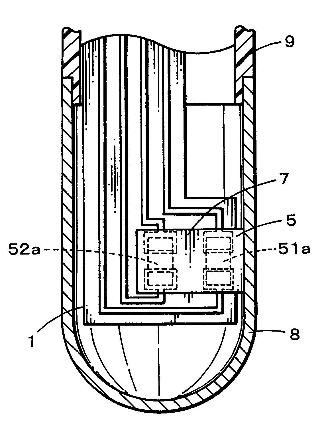 Probe for electronic clinical thermometer