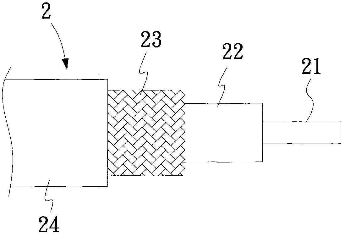 Improved coaxial line structure