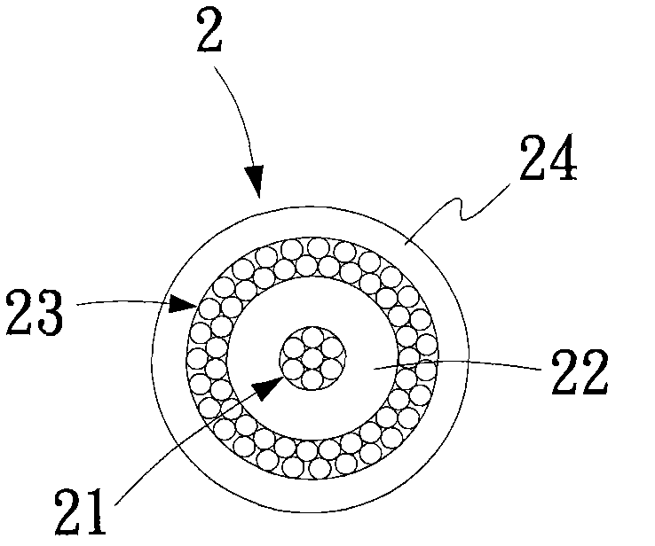 Improved coaxial line structure