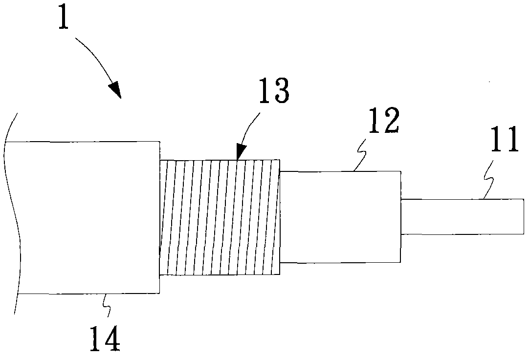 Improved coaxial line structure