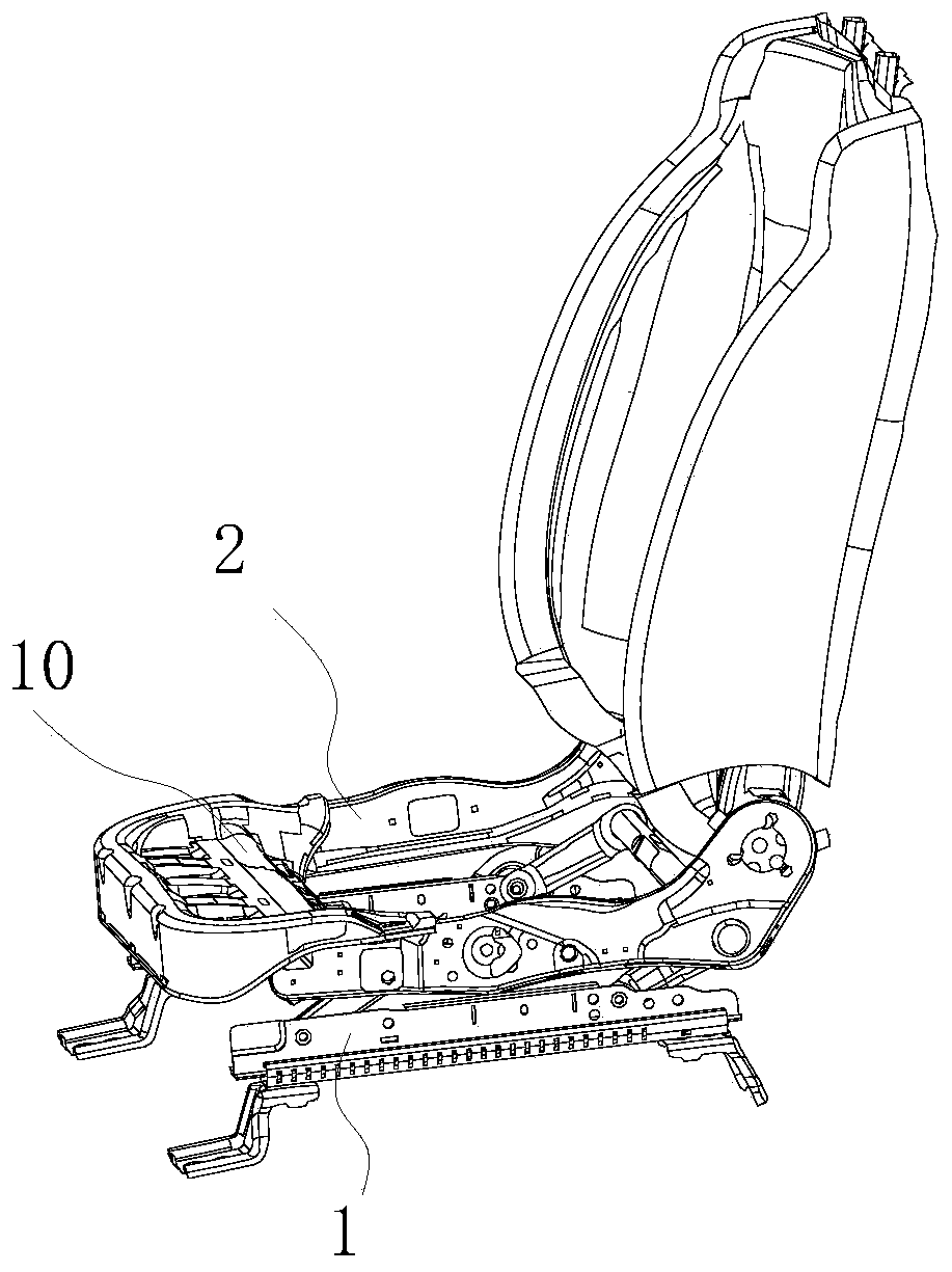 Automobile seat anti-diving device